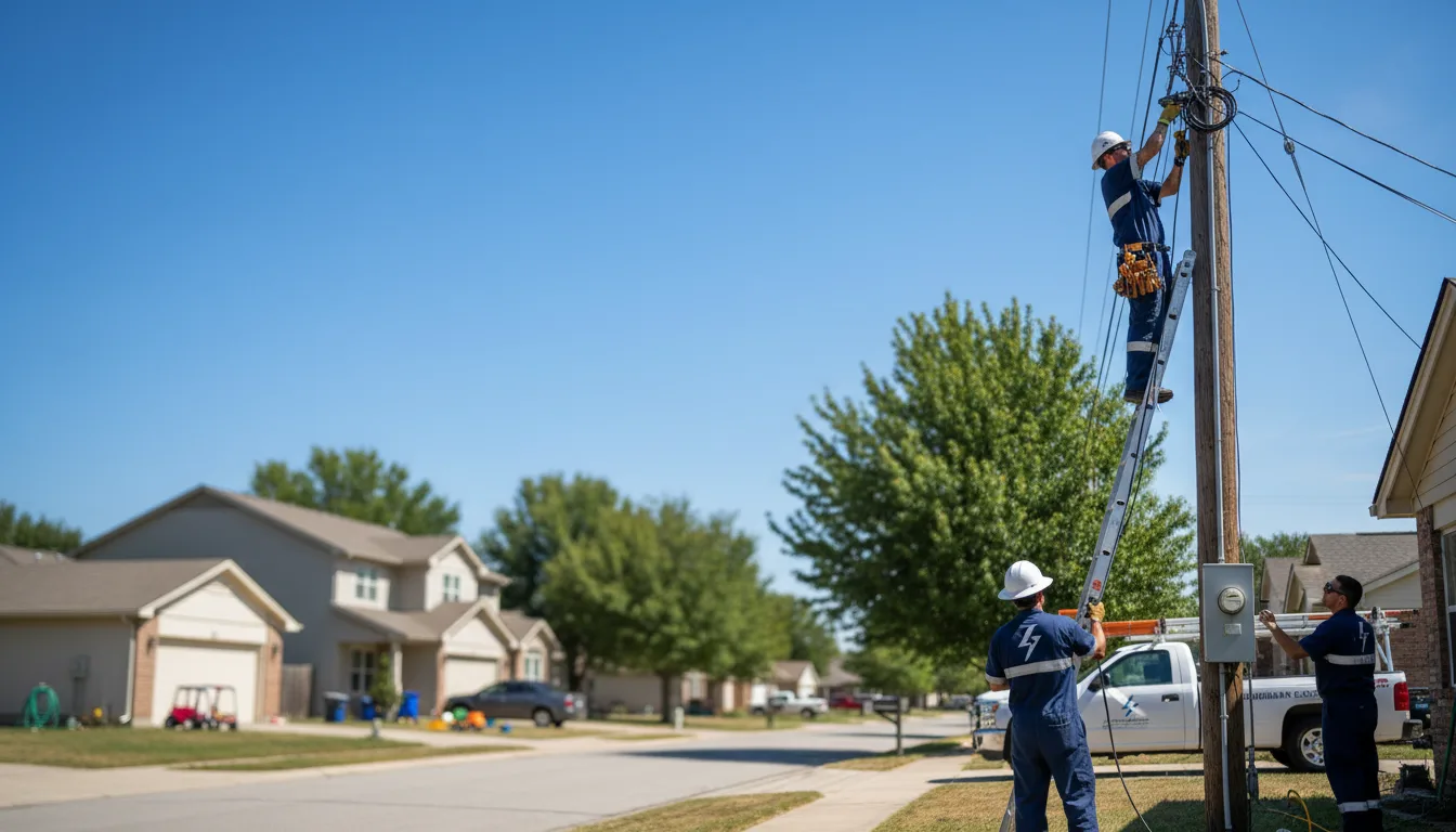 Residential electrician providing installation services in Tokio, TX